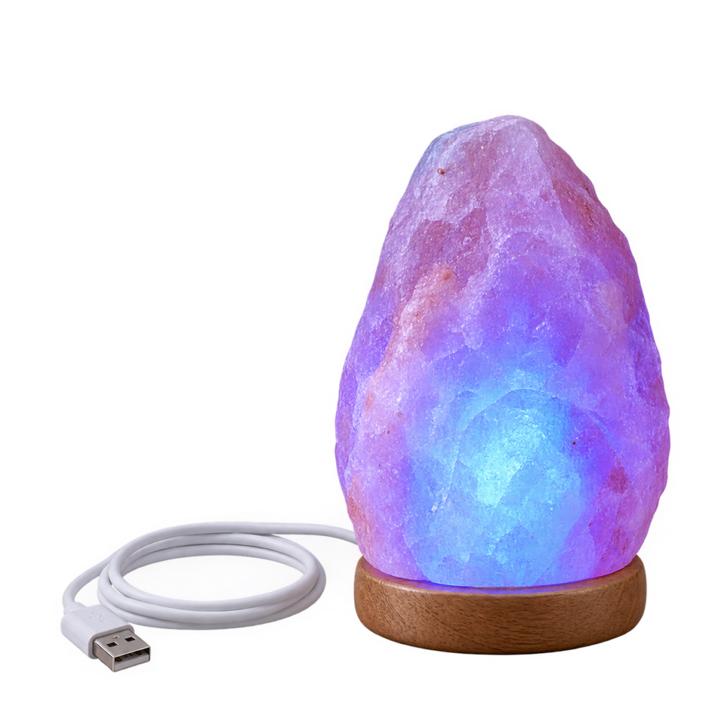 Colour changing LED USB Himalayan salt lamp