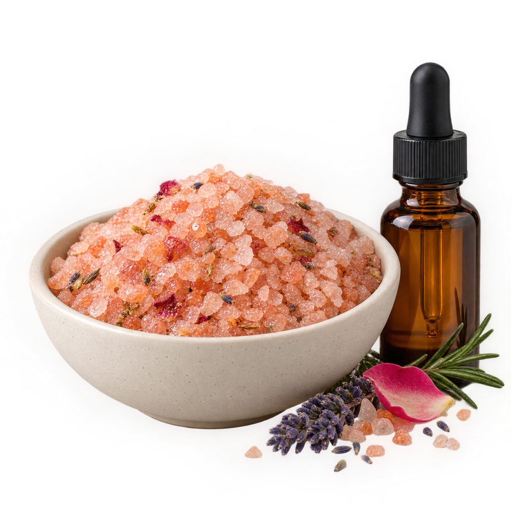 Himalayan bath salt blended with essential oils for private label