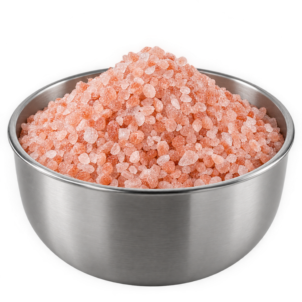Medium grade pink salt supplied to food processors in bulk