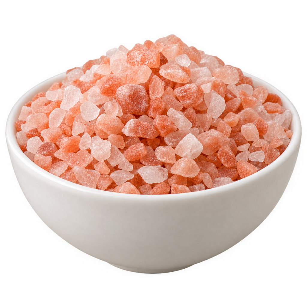 Coarse Himalayan soaking salt crystals for spa baths