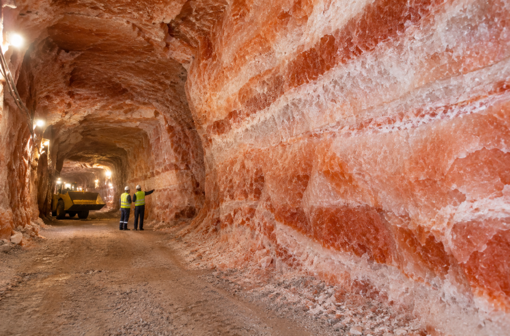 Himalayan salt extraction at the Salt Range supporting 50 tonnes daily production