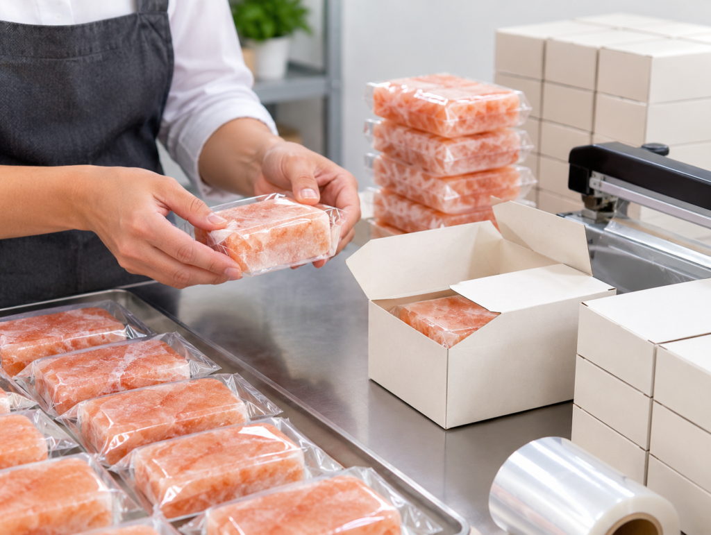 Himalayan salt soap bars packed in moisture-barrier retail packaging