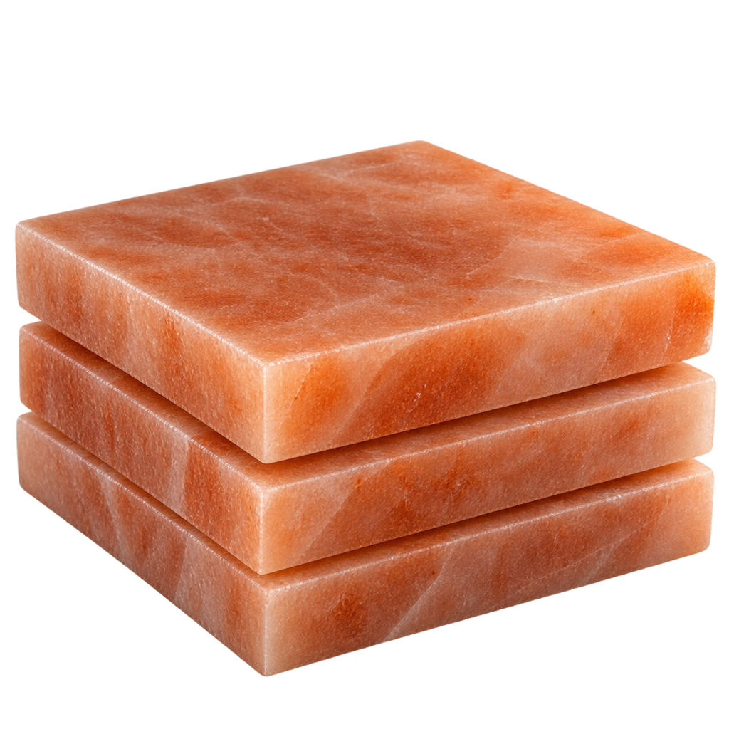 Sauna grade Himalayan salt tiles selected for thermal cycling