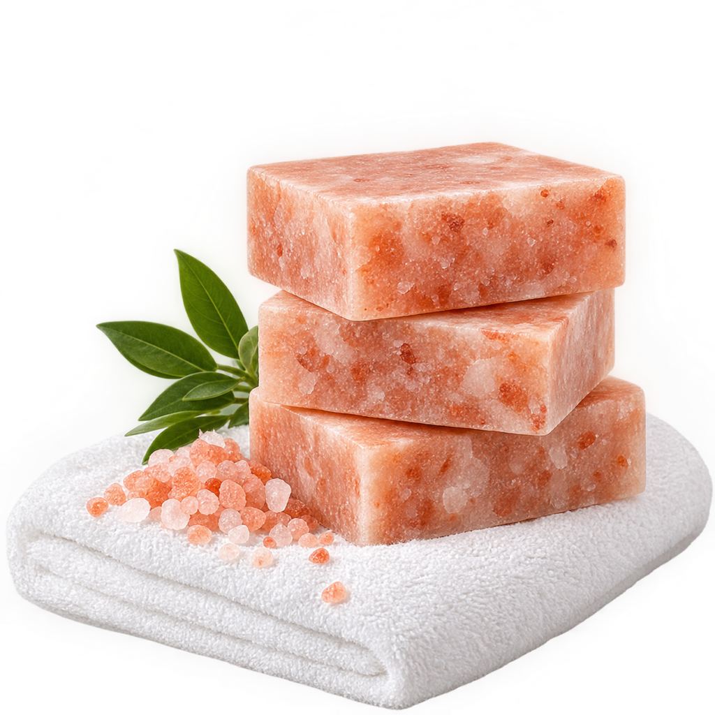 Himalayan salt soap bars for spa retail supply